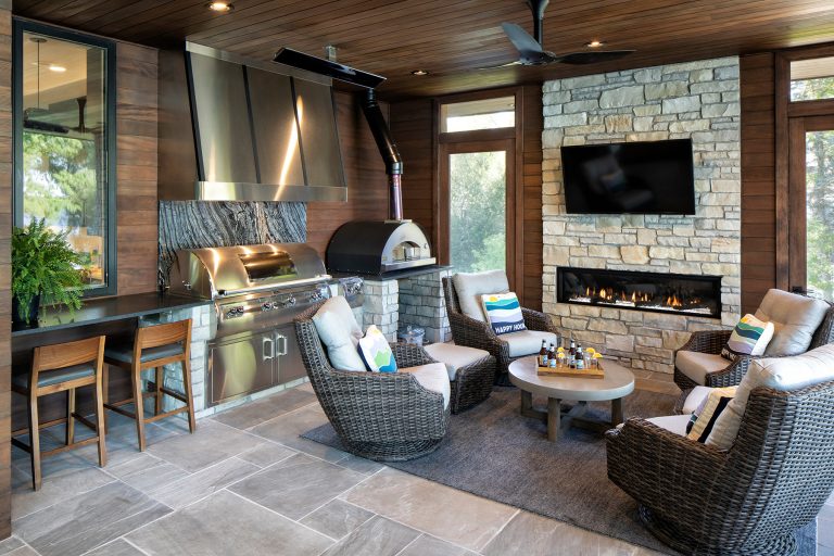 This is an example of a rustic porch design in Minneapolis. by Pauline Froehlig Photography | Outdoor Photos | Porch | Landscaping | Landscape Design | Outdoor Living Space | Porch Design Ideas | Outdoor Living Space Ideas | Backyard Design