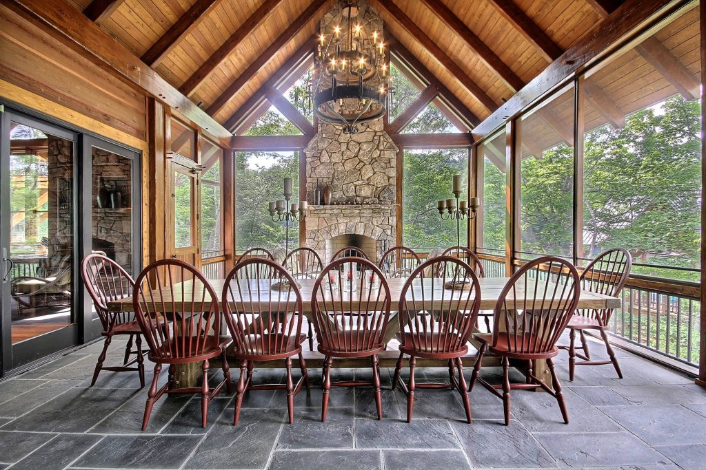 This is an example of a rustic screened-in porch design in Other. by Hefferlin & Kronenberg Architects | Outdoor Photos | Porch | Landscaping | Landscape Design | Outdoor Living Space | Porch Design Ideas | Outdoor Living Space Ideas | Backyard Design