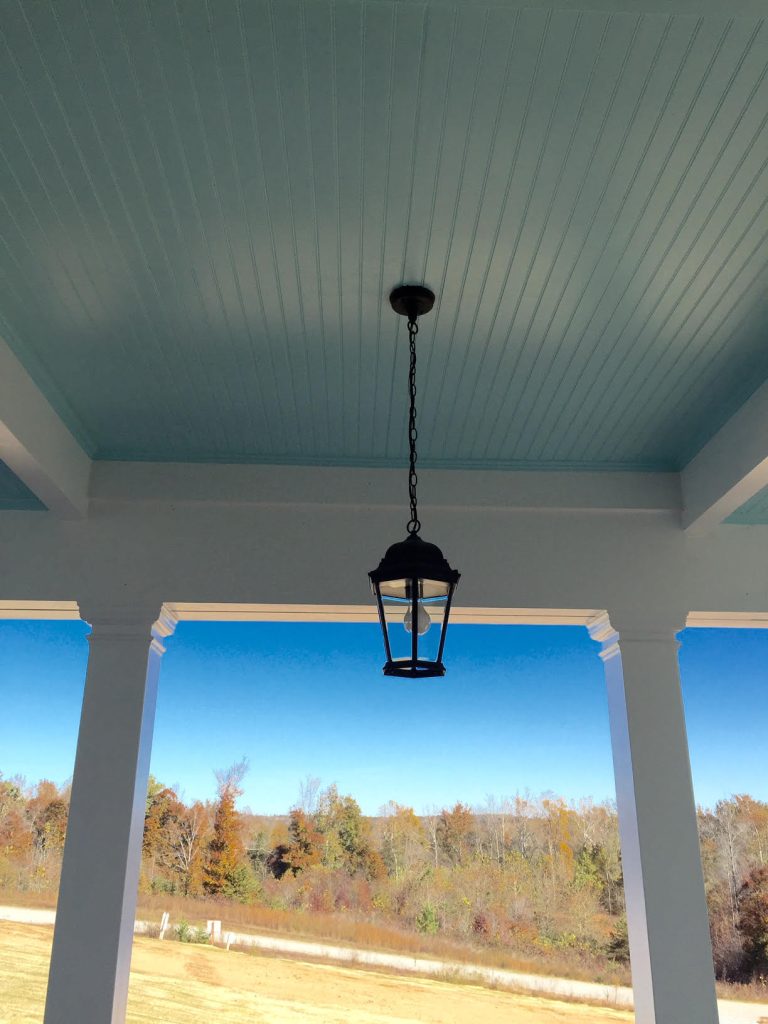 This is an example of a small traditional front porch design in Richmond with a roof extension. by Blue Ridge Custom Homes LLC | Outdoor Photos | Porch | Landscaping | Landscape Design | Outdoor Living Space | Porch Design Ideas | Outdoor Living Space Ideas | Backyard Design