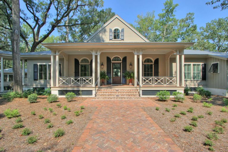 This is an example of a traditional front porch design in Atlanta. by J.Banks Design Group | Outdoor Photos | Porch | Landscaping | Landscape Design | Outdoor Living Space | Porch Design Ideas | Outdoor Living Space Ideas | Backyard Design