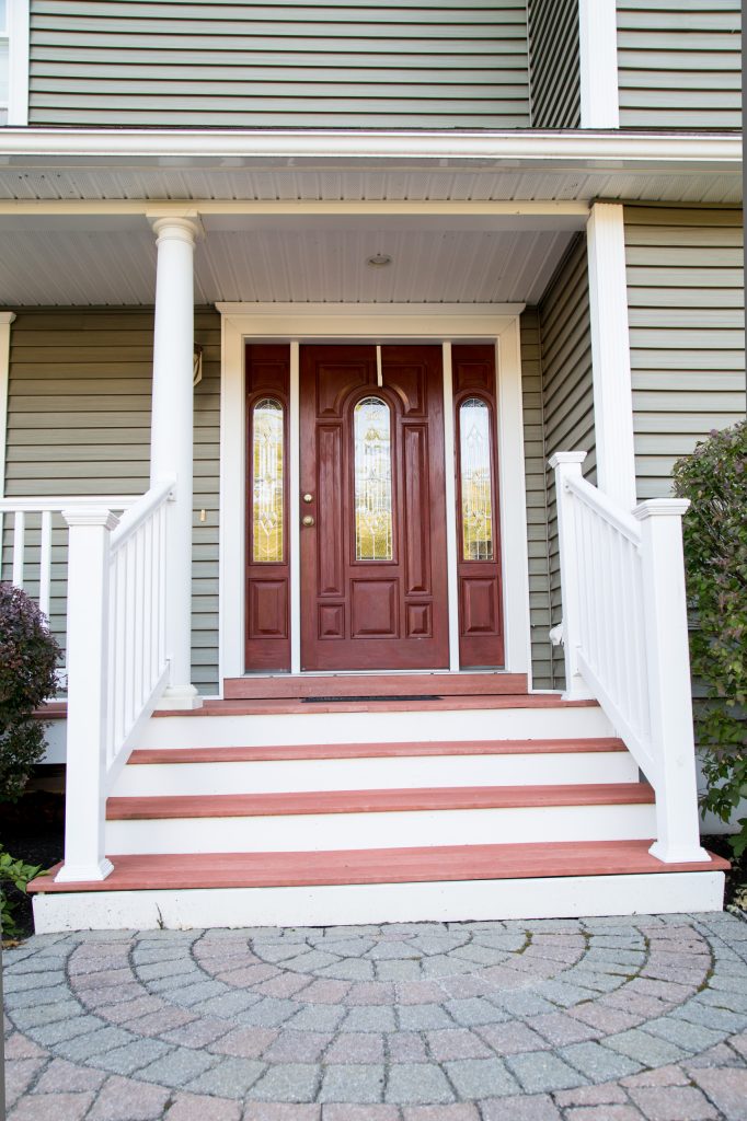 This is an example of a traditional front porch design in Portland Maine. by Fortin Construction, Inc. | Outdoor Photos | Porch | Landscaping | Landscape Design | Outdoor Living Space | Porch Design Ideas | Outdoor Living Space Ideas | Backyard Design