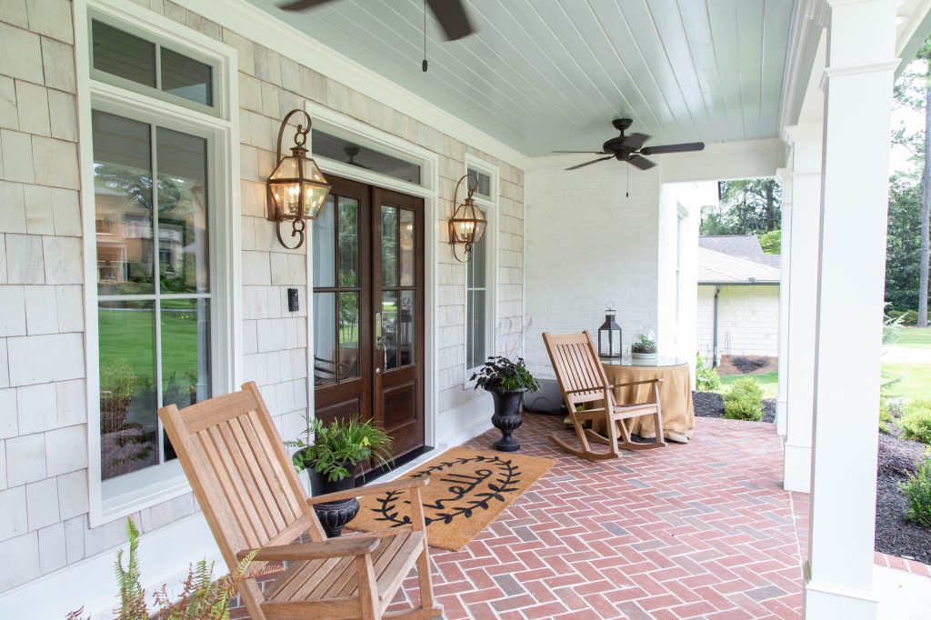 This is an example of a traditional porch design in Atlanta. by Mark Schisler | Outdoor Photos | Porch | Landscaping | Landscape Design | Outdoor Living Space | Porch Design Ideas | Outdoor Living Space Ideas | Backyard Design