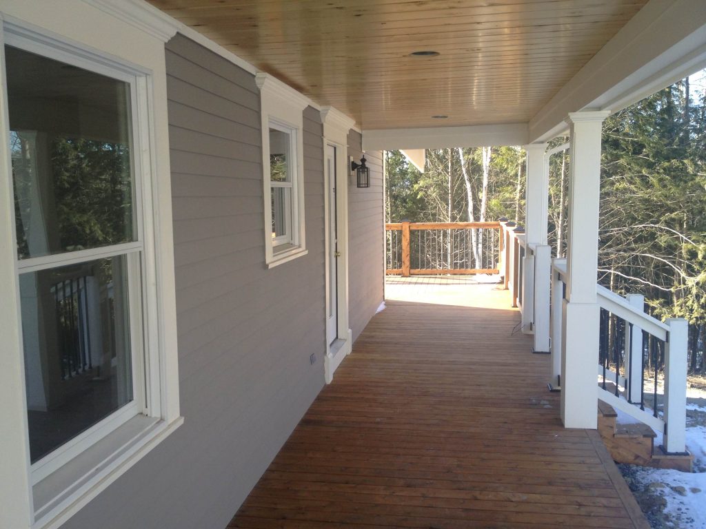 This is an example of a traditional porch design in Burlington. by Martin Clements | Outdoor Photos | Porch | Landscaping | Landscape Design | Outdoor Living Space | Porch Design Ideas | Outdoor Living Space Ideas | Backyard Design