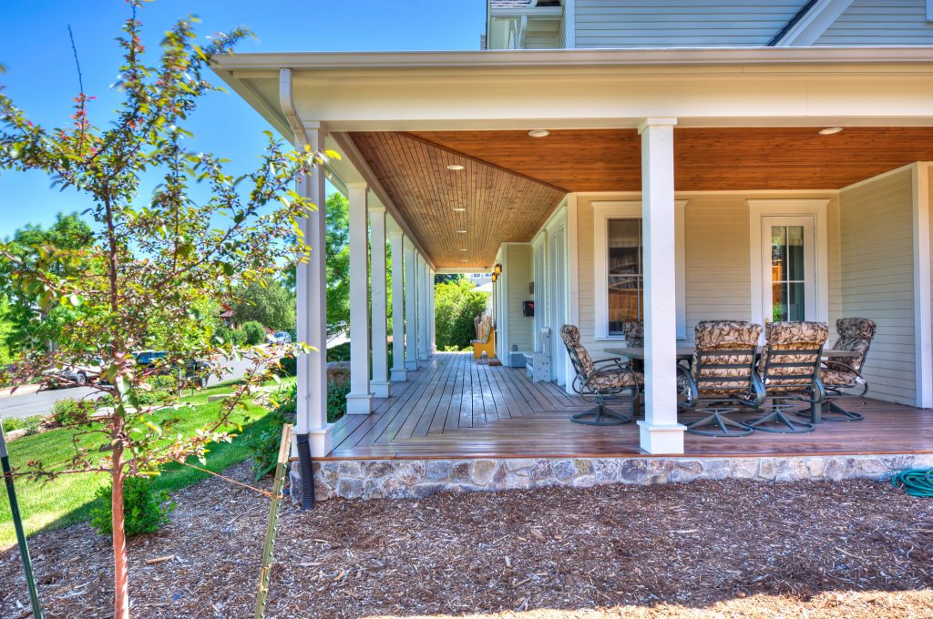 This is an example of a traditional porch design in Denver. by Colorado Concrete Repair - Denver, CO | Outdoor Photos | Porch | Landscaping | Landscape Design | Outdoor Living Space | Porch Design Ideas | Outdoor Living Space Ideas | Backyard Design