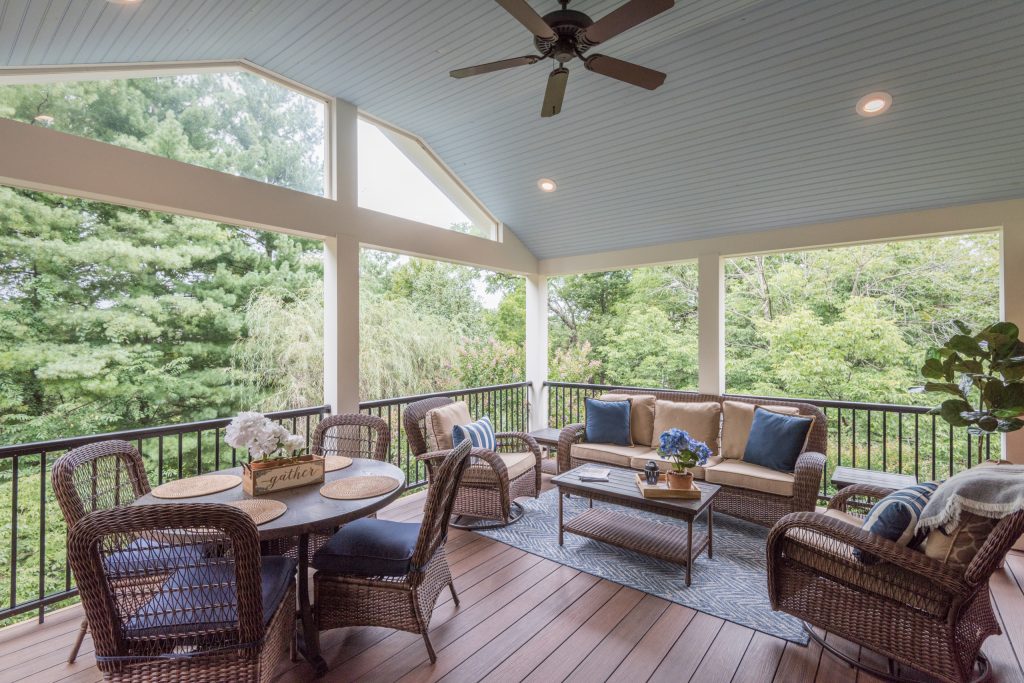 This is an example of a traditional porch design in Louisville. by Lyman Quality Builders | Outdoor Photos | Porch | Landscaping | Landscape Design | Outdoor Living Space | Porch Design Ideas | Outdoor Living Space Ideas | Backyard Design