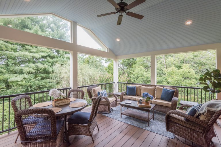 This is an example of a traditional porch design in Louisville. by Lyman Quality Builders | Outdoor Photos | Porch | Landscaping | Landscape Design | Outdoor Living Space | Porch Design Ideas | Outdoor Living Space Ideas | Backyard Design