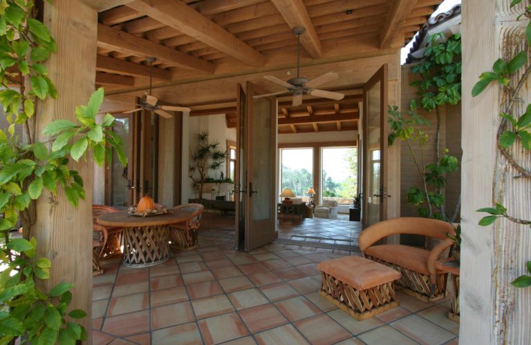 This is an example of a traditional porch design in San Diego with a roof extension. by Steigerwald-Dougherty, Inc. | Outdoor Photos | Porch | Landscaping | Landscape Design | Outdoor Living Space | Porch Design Ideas | Outdoor Living Space Ideas | Backyard Design