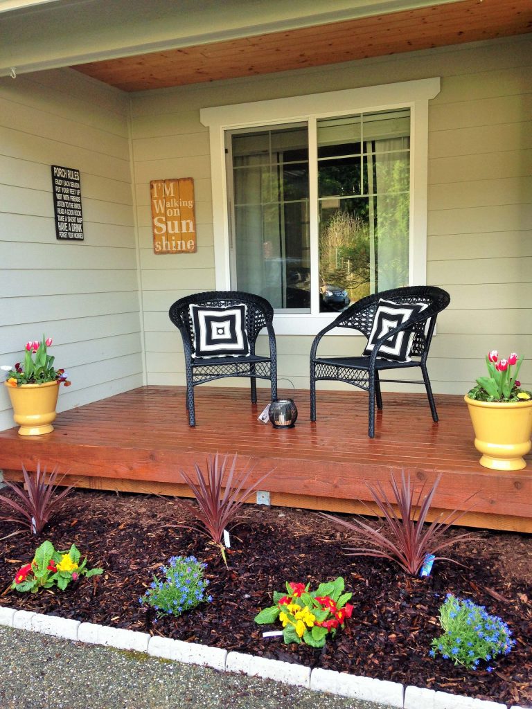 This is an example of a traditional porch design in Seattle. by Mishelle Cushman | Outdoor Photos | Porch | Landscaping | Landscape Design | Outdoor Living Space | Porch Design Ideas | Outdoor Living Space Ideas | Backyard Design