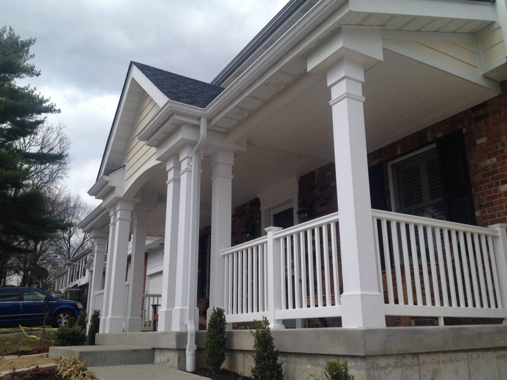 This is an example of a traditional porch design in St Louis. by Cheryl Ransom Interiors | Outdoor Photos | Porch | Landscaping | Landscape Design | Outdoor Living Space | Porch Design Ideas | Outdoor Living Space Ideas | Backyard Design