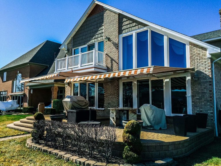 This is an example of a transitional porch design in Detroit. by Marygrove Awnings | Outdoor Photos | Porch | Landscaping | Landscape Design | Outdoor Living Space | Porch Design Ideas | Outdoor Living Space Ideas | Backyard Design