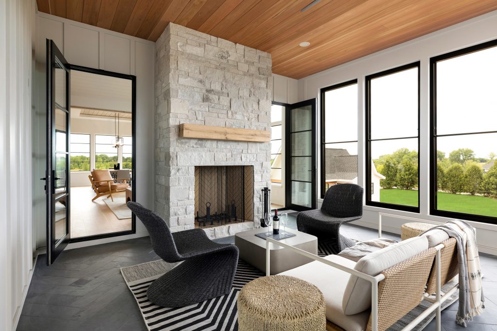 This is an example of a transitional porch design in Minneapolis. by REFINED LLC | Outdoor Photos | Porch | Landscaping | Landscape Design | Outdoor Living Space | Porch Design Ideas | Outdoor Living Space Ideas | Backyard Design