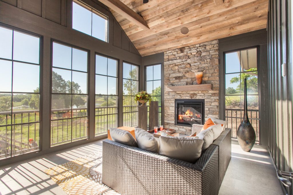 This is an example of a transitional screened-in porch design in Minneapolis. by Amazing EZ Screen Porch Windows | Outdoor Photos | Porch | Landscaping | Landscape Design | Outdoor Living Space | Porch Design Ideas | Outdoor Living Space Ideas | Backyard Design