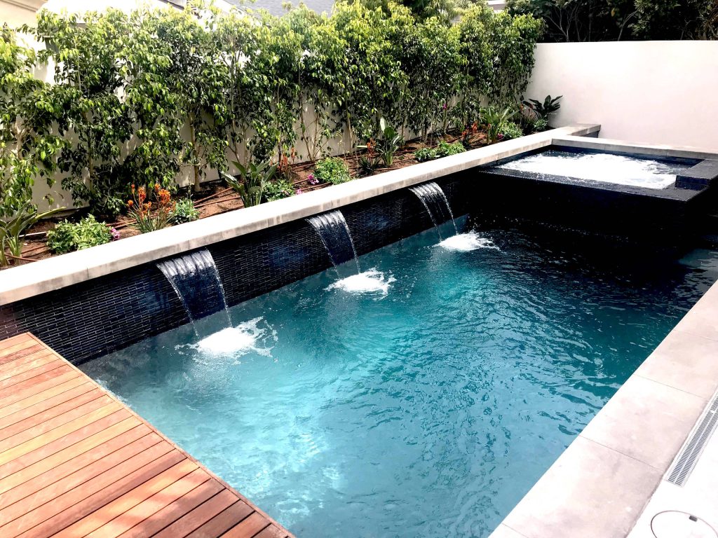 This pool and be viewed from a downstairs office so creating a focal point in the garden that could be viewed from the interior was key.