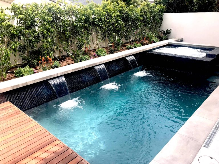 This pool and be viewed from a downstairs office so creating a focal point in the garden that could be viewed from the interior was key.