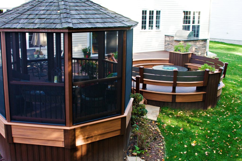 This project has multiple levels and useful areas in which to entertain your guests.