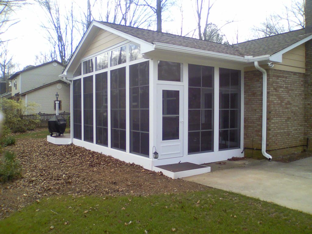 Three Season Porch addition with deck. Trex composite decking with concealed fasteners.