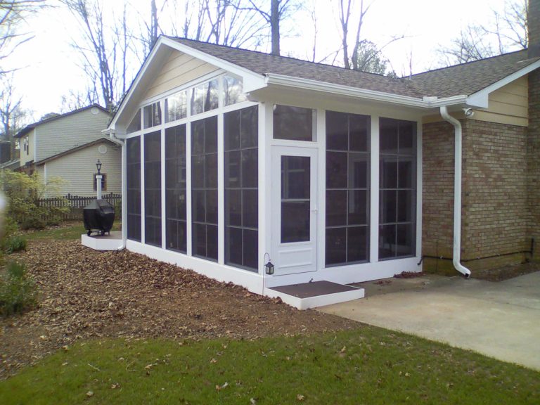 Three Season Porch addition with deck. Trex composite decking with concealed fasteners.