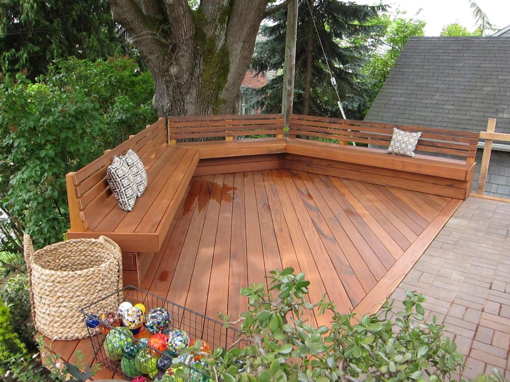 Tiger wood deck cedarcraft construction