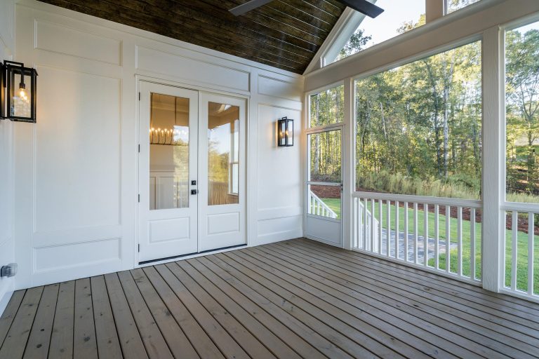 Transitional back porch idea in Raleigh by Poythress Construction Company Inc. | Outdoor Photos | Porch | Landscaping | Landscape Design | Outdoor Living Space | Porch Design Ideas | Outdoor Living Space Ideas | Backyard Design