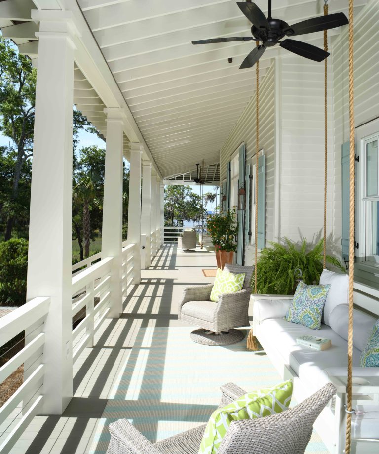 Transitional porch idea in Charleston by Tyler A Smyth Architects LLC | Outdoor Photos | Porch | Landscaping | Landscape Design | Outdoor Living Space | Porch Design Ideas | Outdoor Living Space Ideas | Backyard Design