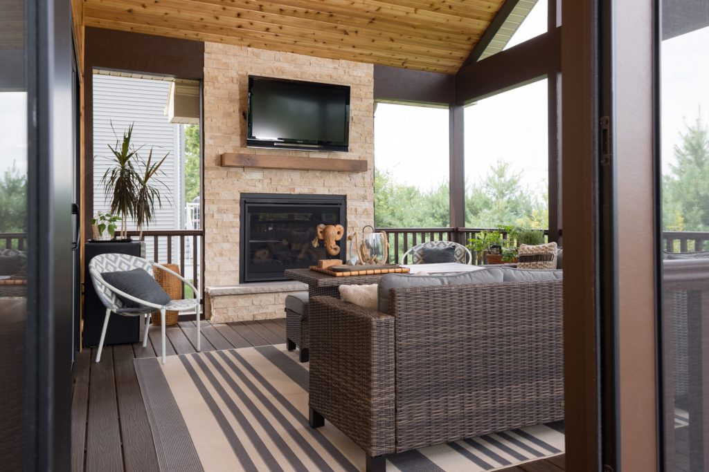 Transitional porch idea in Other by Develop Design Studio | Outdoor Photos | Porch | Landscaping | Landscape Design | Outdoor Living Space | Porch Design Ideas | Outdoor Living Space Ideas | Backyard Design