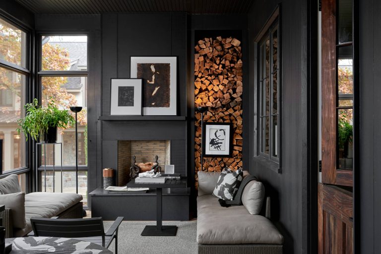 Transitional screened-in porch photo in Nashville with a roof extension by Fry Classic Construction, llc | Outdoor Photos | Porch | Landscaping | Landscape Design | Outdoor Living Space | Porch Design Ideas | Outdoor Living Space Ideas | Backyard Design