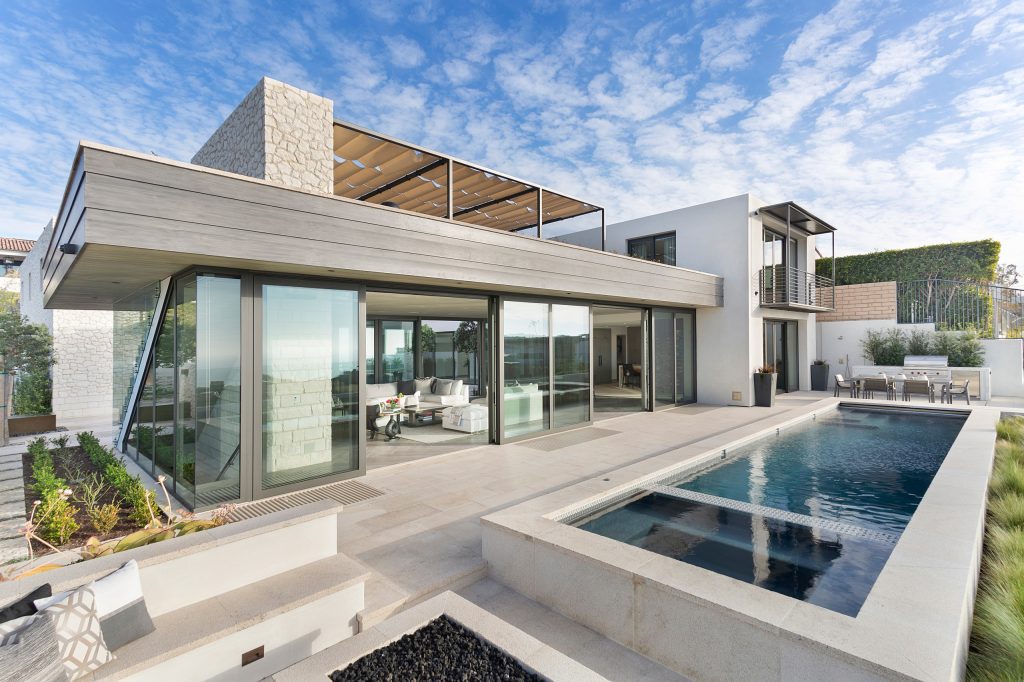 Trendy pool photo in Orange County