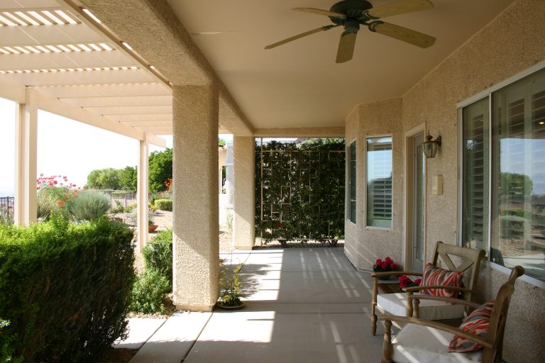 Trendy porch idea in Las Vegas by Intuitive Solutions Home Staging | Outdoor Photos | Porch | Landscaping | Landscape Design | Outdoor Living Space | Porch Design Ideas | Outdoor Living Space Ideas | Backyard Design