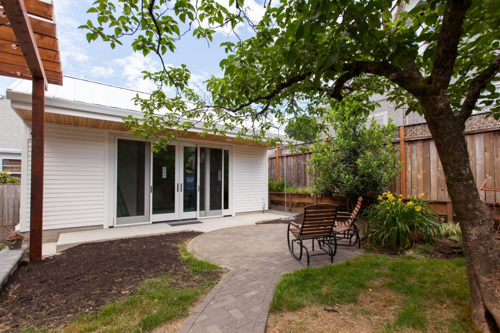 Trendy porch idea in Portland by Roocroft Design Studio | Outdoor Photos | Porch | Landscaping | Landscape Design | Outdoor Living Space | Porch Design Ideas | Outdoor Living Space Ideas | Backyard Design