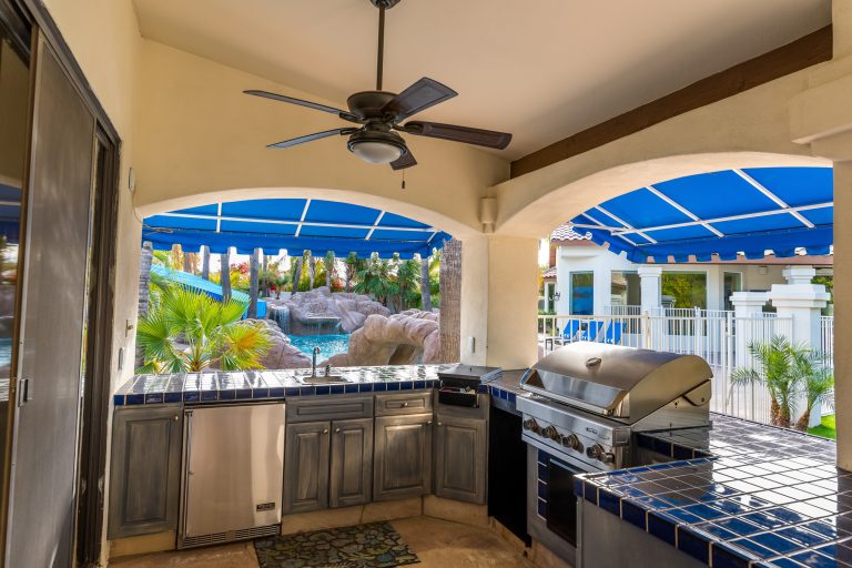 Trendy porch photo in Phoenix by Resort Style Vacation Homes | Outdoor Photos | Porch | Landscaping | Landscape Design | Outdoor Living Space | Porch Design Ideas | Outdoor Living Space Ideas | Backyard Design