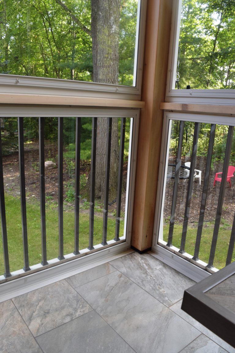 Trendy screened-in back porch photo in Detroit by Rochman Design-Build Inc. | Outdoor Photos | Porch | Landscaping | Landscape Design | Outdoor Living Space | Porch Design Ideas | Outdoor Living Space Ideas | Backyard Design