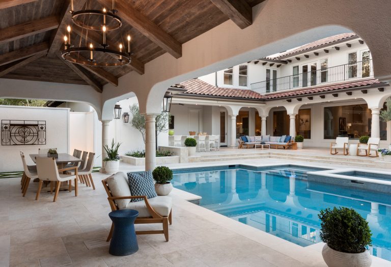 Tuscan pool photo in Houston