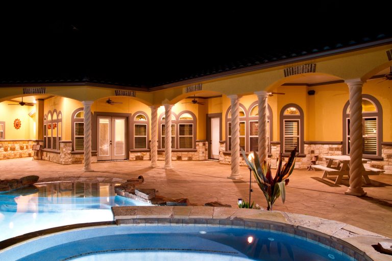 Tuscan porch idea in Houston by Mystique Homes | Outdoor Photos | Porch | Landscaping | Landscape Design | Outdoor Living Space | Porch Design Ideas | Outdoor Living Space Ideas | Backyard Design