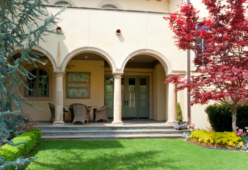 Tuscan porch idea in Other by Jack Arnold Companies | Outdoor Photos | Porch | Landscaping | Landscape Design | Outdoor Living Space | Porch Design Ideas | Outdoor Living Space Ideas | Backyard Design