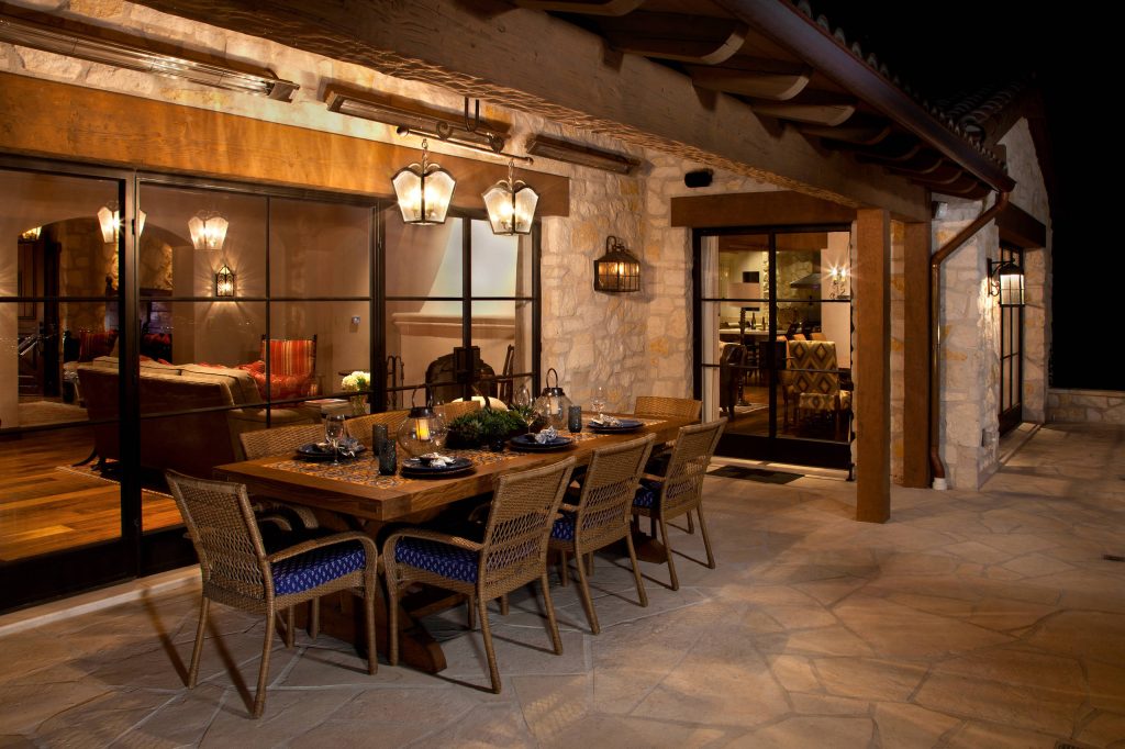 Tuscan porch photo in Los Angeles with a roof extension by Eco Century Construction | Outdoor Photos | Porch | Landscaping | Landscape Design | Outdoor Living Space | Porch Design Ideas | Outdoor Living Space Ideas | Backyard Design