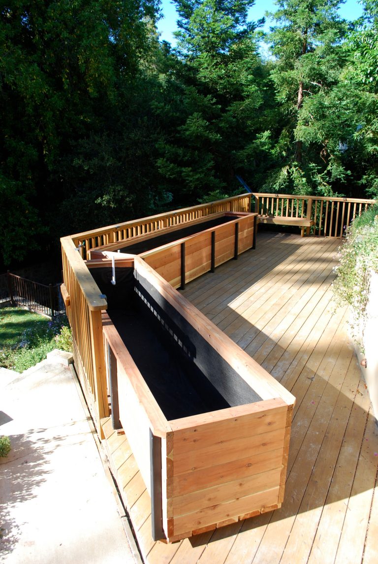 Two deep planter boxes will make a fine home for organic vegetables. Photo by Steve Masley
