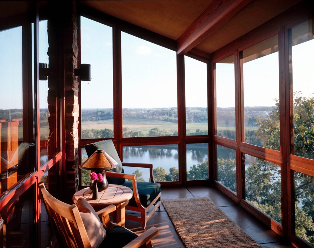 View from sceened porch off master bedroom.