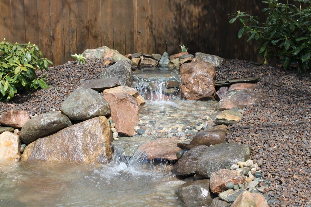 We built them a medium size pond with a 6' stream and waterfall.