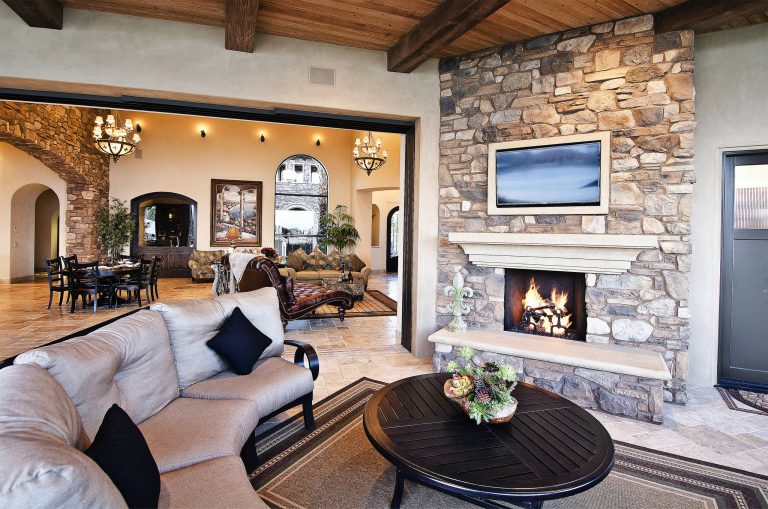 This beautiful beach house is accented with a combination of Coronado Stone veneer products. The rustic blend of stone veneer shapes and sizes, along with the projects rich earthy hues allow the architect to seamlessly tie the interior and exterior spaces together. View more images at http://www.coronado.com