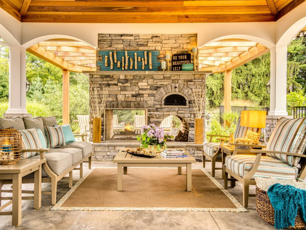 Designed by Barbara Tabak, Decorating Den Interiors in Harrisburg, PA. Won First Place in the Outdoor/Patio Category and Second Runner Up Decorator of the Year in our 2014 Dream Room Contest.
