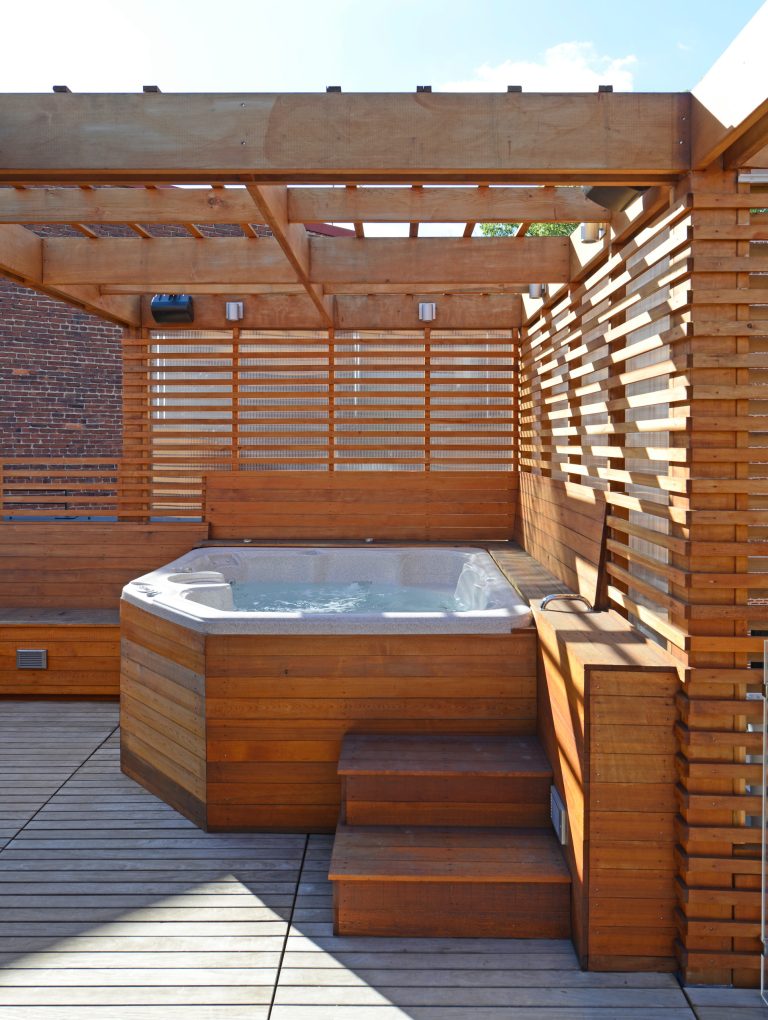 http://www.architextual.com/built-work#/2013-11/

A view of the hot tub with stairs and exterior lighting.

Photography:
michael k. wilkinson by ARCHI-TEXTUAL, PLLC | Outdoor Photos | Deck | Landscaping | Landscape Design | Outdoor Living Space | Deck Design Ideas | Outdoor Living Space Ideas