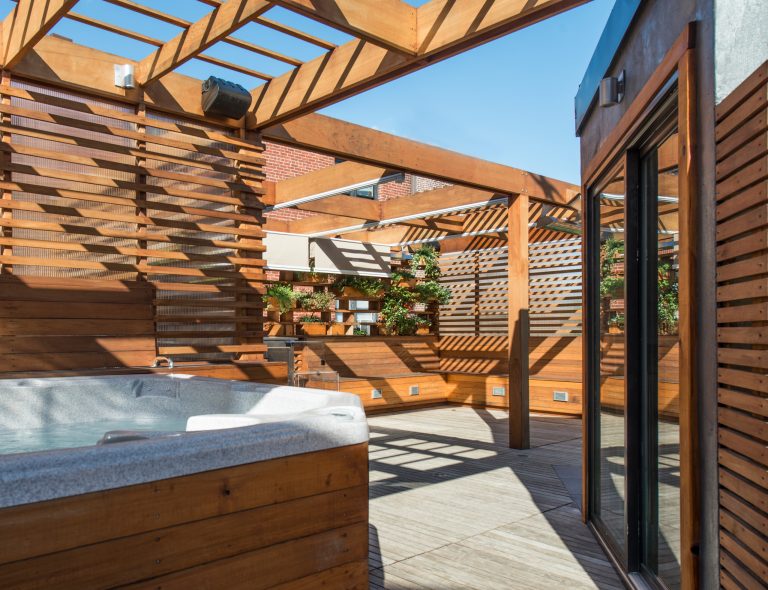 http://www.architextual.com/built-work#/2013-11/

A view of the hot tub, entry vestibule and pergola.

Photography:
michael k. wilkinson by ARCHI-TEXTUAL, PLLC | Outdoor Kitchens | Backyard Design | Outdoor Living Spaces | Landscape Design