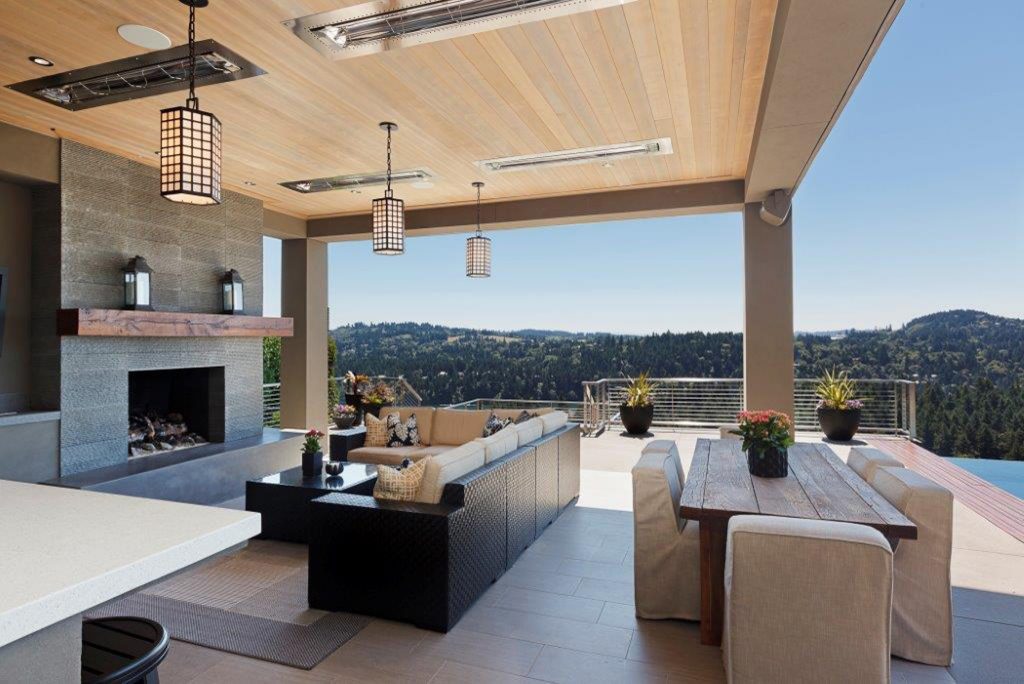 Breathtaking views set off this wonderful outdoor living space. www.cfmfloors.com A beautiful Northwest Contemporary home from one of our customers Interior Designer Leslie Minervini with Minervini Interiors. Stunning attention to detail was taken on this home and we were so pleased to have been a part of this stunning project.