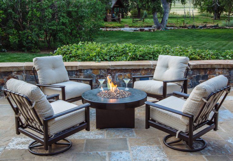 The Oriflamme Hammered Copper gas fire pit includes a metal lid, fire glass and a propane tank. Not only is this gas fire table beautiful, it is also functional with its unique height and burner style that allows this table to sit at standard coffee table height and burn up to 64,000 btus with the hidden propane tank or up to 90,000 BTUs with natural gas. This gas fire pit is truly unique and sets itself apart from the rest. by All Backyard Fun | Fire Pits|Backyard Design|Outdoor Living Spaces|Landscape Design|Backyard Ideas|Landscaping|Landscaping Ideas|Landscape Installation|Fire Feautures|Fire Pit