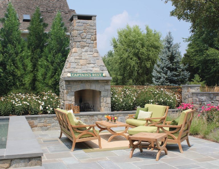 Patio - traditional patio idea in Baltimore with a fire pit
